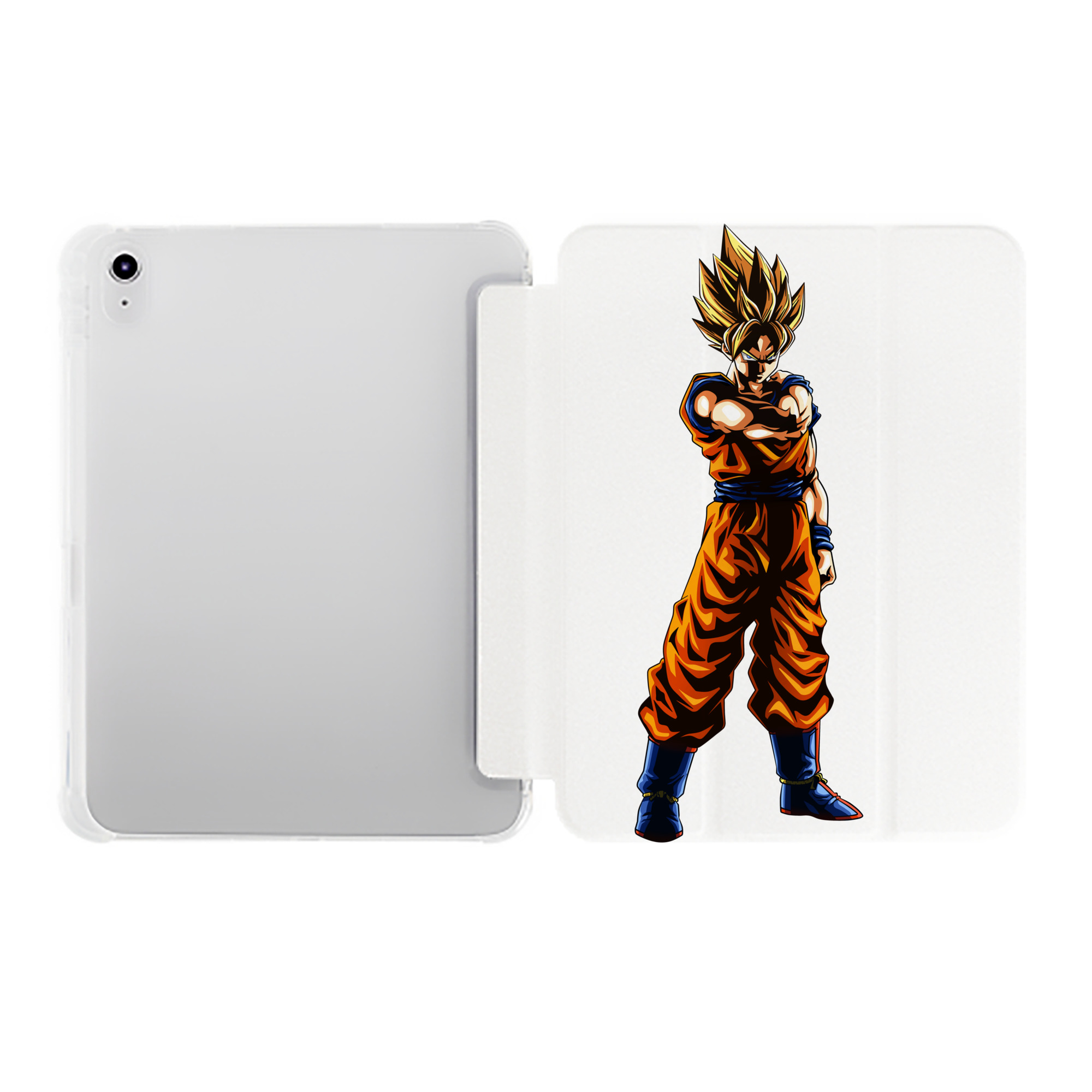 （画像用） ドラゴンボール 孫 悟飯（そんごはん）DRAGON BALL Son Gohan IPad ケース ペン収納付き 三つ折りスタンド PUレザー×シリコン 対応機種9.5/10.5/10.9インチ
